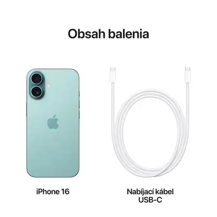 iPhone 16 128 GB Modrozelený *Třída B*