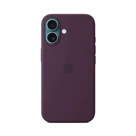 iPhone 16 Silicone Case with MagSafe - Švestková