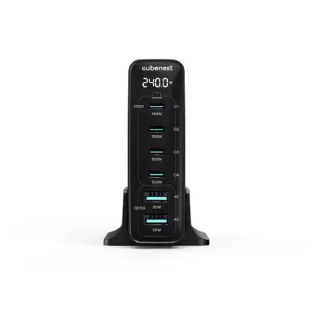 Cubenest S6D0 PD 3.1 GaN Adaptér 240W - černá