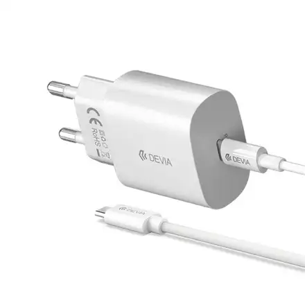 Devia síťová nabíječka Smart Series PD 25W s USB-C Cable - White