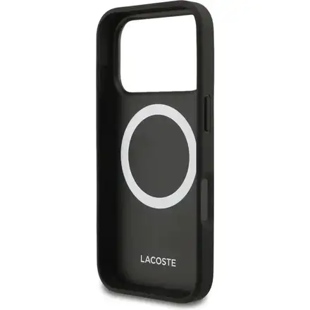 Lacoste Iconic Petit Pique MagSafe kryt + peněženka iPhone 17 Pro černý