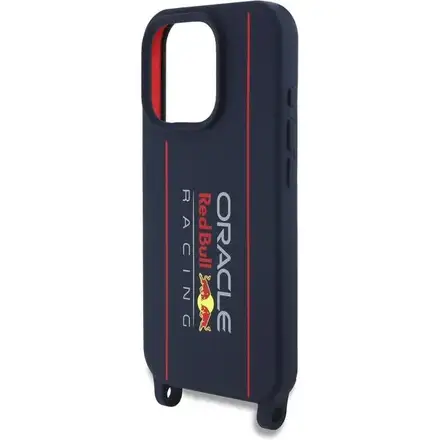 Red Bull Silicone Vertical Logo MagSafe Zadní Kryt + Crossbody popruh pro iPhone 16 Pro modrý