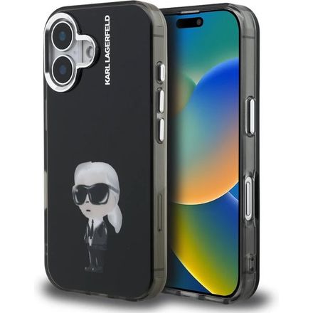 Karl Lagerfeld IML Aquarelle Karl kryt iPhone 16 černý