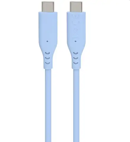 PremiumCord Silikonový kabel USB-C 60W 480Mbps modrý extra měkký a robustní kabel délky 1,5m