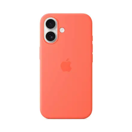 iPhone 16 Silicone Case with MagSafe - Mandarinková