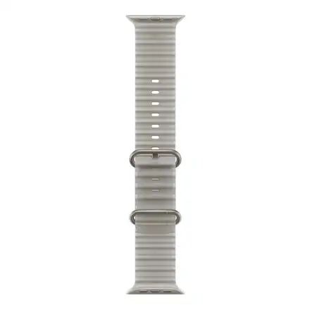 Apple Watch 49mm Translucent Grey Ocean Band-Natural Titanium Finish