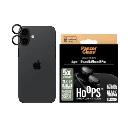 PanzerGlass ochranné sklo Hoops pro iPhone 16/16 Plus-Ceramic
