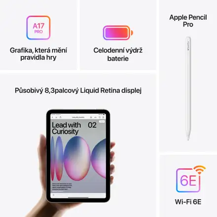 iPad mini Wi-Fi 256GB Vesmírně šedý (2024)