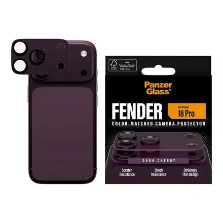 PanzerGlass Fender Camera Protection pro iPhone 18 Pro-Dark Cherry