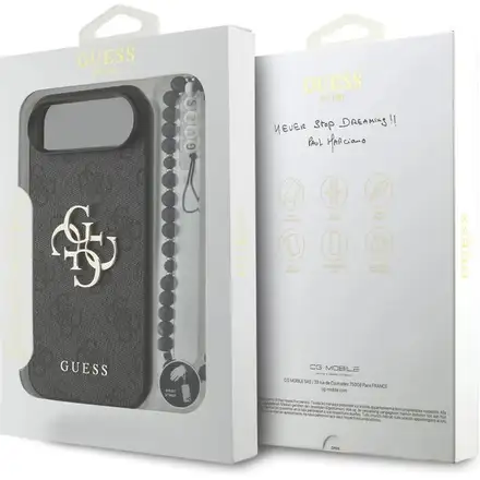 Guess PU 4G Metal Logo Strap kryt iPhone Air černý