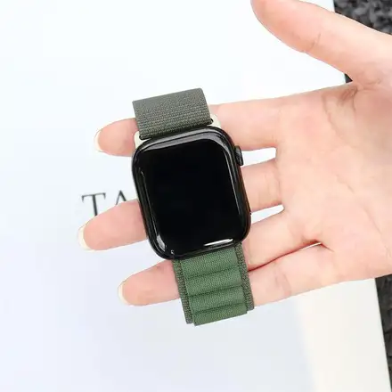 Devia řemínek Deluxe Series Sport5 Nylon Braided Adjustable Band 40/41mm - Army Green
