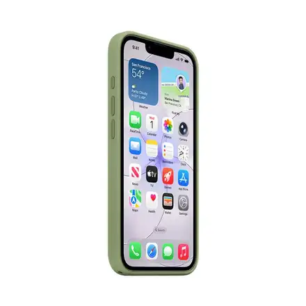 iPhone 17e Silikonový kryt s MagSafe - Světle mechový