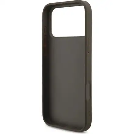 Guess PU 4G Metal Logo kryt iPhone 17 Pro hnědý