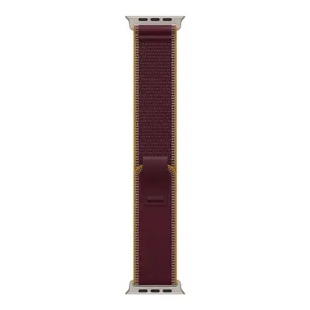 Apple Watch 49mm Burgundy Trail Loop S/M-Natural Titanium Finish