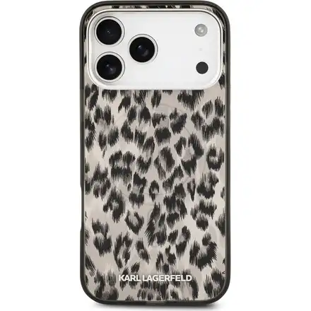 Karl Lagerfeld IML Leopard MagSafe kryt iPhone 17 Pro hnědý