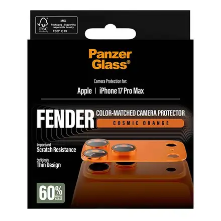 PanzerGlass Fender Camera Protection pro iPhone 17 Pro Max - Cosmic Orange