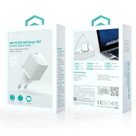 Devia síťová nabíječka Extreme Speed Mini PD Quick Charger 20W - White