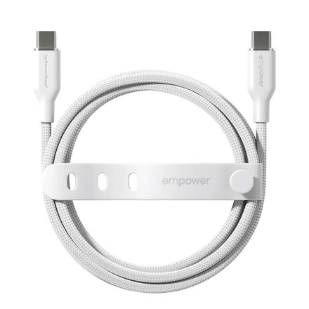 PanzerGlass kabel EMPOWER Racing USB-C na USB-C 1,2 m 60W - bílý