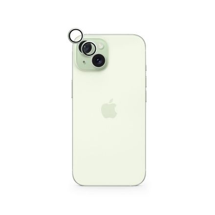 iStores by Epico Aluminium Lens Protector pro Apple iPhone 15/15 Plus - zelená