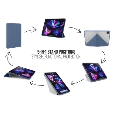 Pipetto pouzdro Origami TPU Case pro iPad Pro 11" 2022 - 2021 - Navy Blue