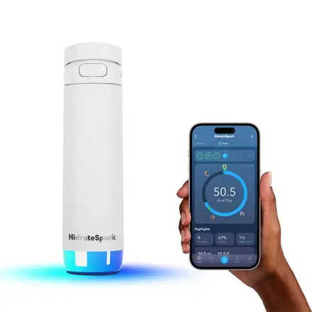 HidrateSpark PRO 2 - chytrá lahev s brčkem, 621 ml, bílá