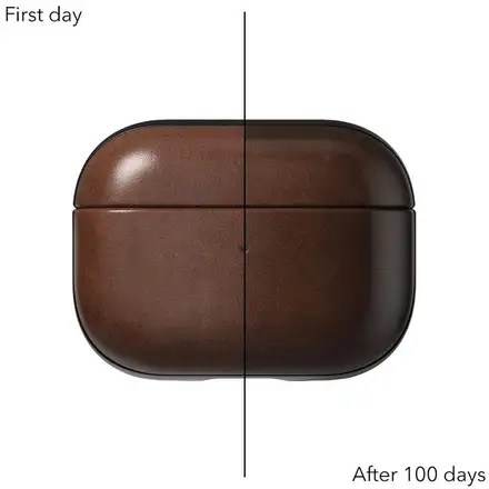 Nomad pouzdro Leather Case Horween pro Apple Airpods Pro 2-Rustic Brown
