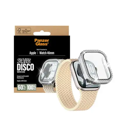 PanzerGlass ochranné sko Disco pro Apple Watch 10/11 46mm - Bing Silver