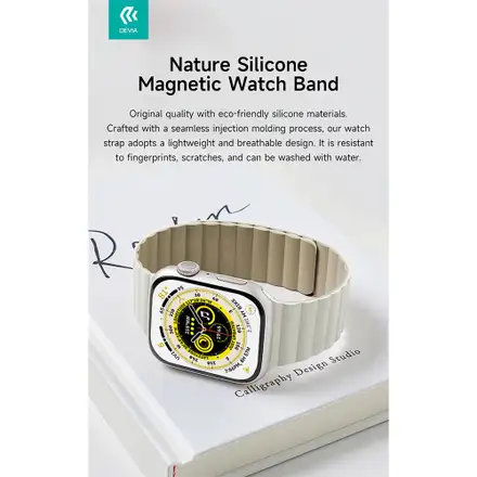 Devia řemínek Nature Silicone Magnetic Watch Band 40/41/42mm - Black