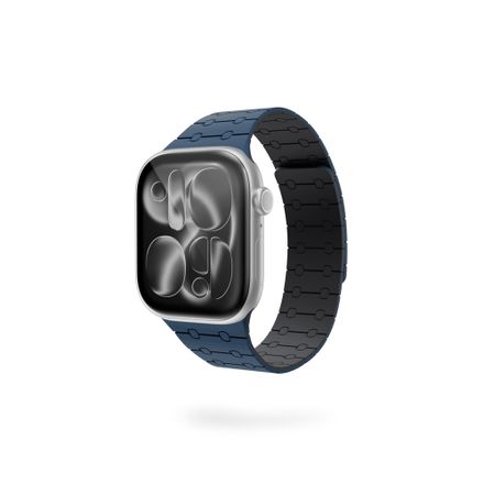 Epico Magnetic+ Silikonový řemínek pro Apple Watch SE (40mm)/Series 1-9 (38/40/41mm) 10-11 (42mm) - modrý