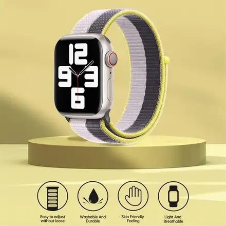 Devia řemínek Nylon Braided Two-Tone Loop pro Apple Watch 40/41/42mm - Lilac
