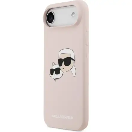 Karl Lagerfeld Liquid Silicone Double Heads MagSafe kryt iPhone Air růžový