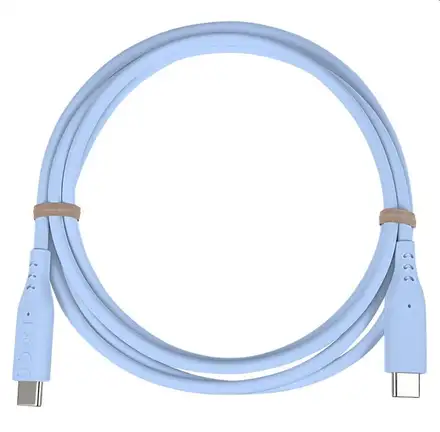 PremiumCord Silikonový kabel USB-C 60W 480Mbps modrý extra měkký a robustní kabel délky 1,5m