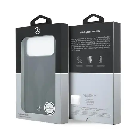 Mercedes Leather The Move MagSafe Zadní Kryt pro iPhone 17 Pro Max černý