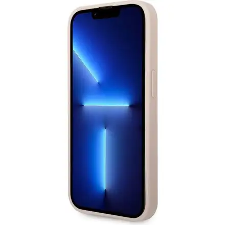 Guess PU 4G Metal Logo kryt iPhone 14 Pro Max růžový