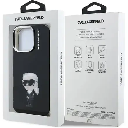 Karl Lagerfeld IML Aquarelle Karl kryt iPhone 16 Pro Max černý