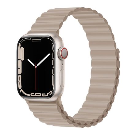 Devia řemínek Deluxe Series Sport3 Silicone Magnet Band 44/45/46mm - Khaki