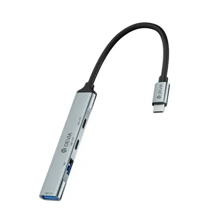 Devia USB-C Hub Lite 4 in 1 EC707-Deep Gray