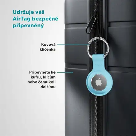 Epico silikonové pouzdro s plnou zadní stranou pro AirTag - světle modrá