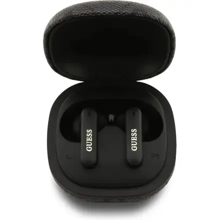 Guess PU 4G Metal Logo ENC TWS Bezdrátová Sluchátka černá
