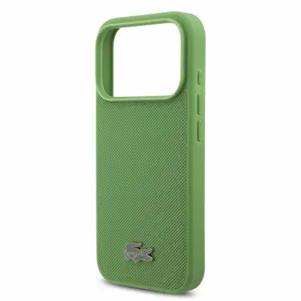 Lacoste PVC Iconic Petit Pique Metal MagSafe kryt iPhone 18 Pro zelený
