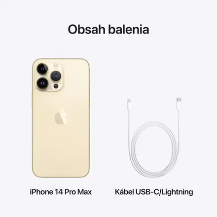 iPhone 14 Pro Max 128 GB Zlatý *Použitý s DPH – Třída C*