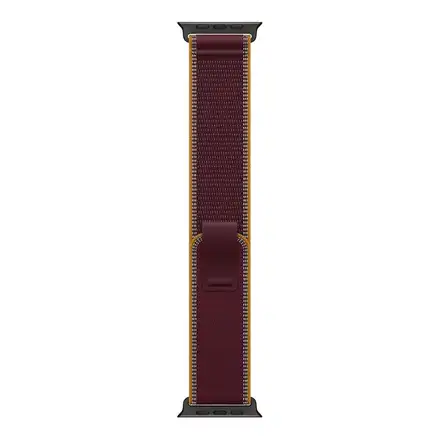 Apple Watch 49mm Burgundy Trail Loop-S/M-Black Titanium Finish