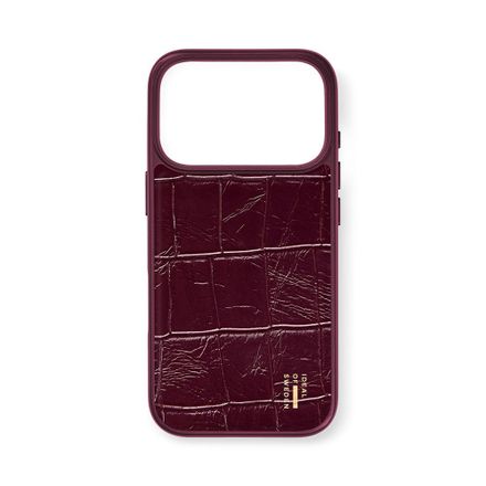 iDeal Fashion Vegan Leather Case MagSafe iPhone 17 Pro/18 Pro Fine Wine Croco