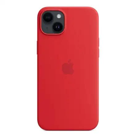 Apple iPhone 14 Plus Silicone Case with MagSafe-(PRODUCT)RED