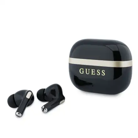 Guess Gold Line Glossy Finish TWS Bezdrátová Sluchátka černá
