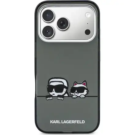 Karl Lagerfeld IML K&C Heads Logo MagSafe MagSafe kryt iPhone 17 Pro Max černý