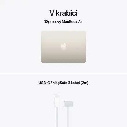 MacBook Air 13" Apple M5 10core CPU 10core GPU 24GB 1TB Hvězdně bílý CZ