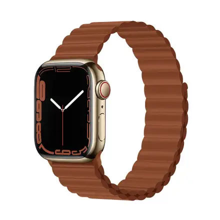 Devia řemínek Deluxe Series Sport3 Silicone Magnet Band 40/41/42mm - Saddle Brown