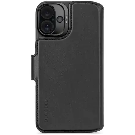 Decoded pouzdro Leather Detachable Wallet MagSafe pro iPhone 16 Plus - Black