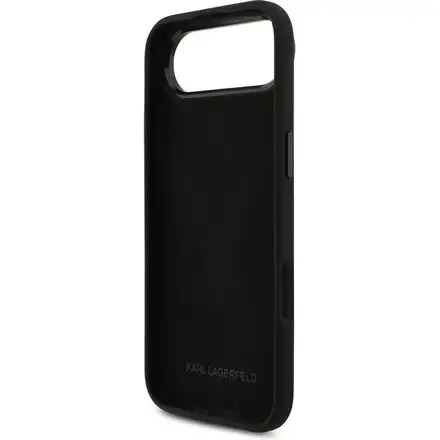 Karl Lagerfeld Liquid Silicone Metal Ikonik kryt iPhone Air černý